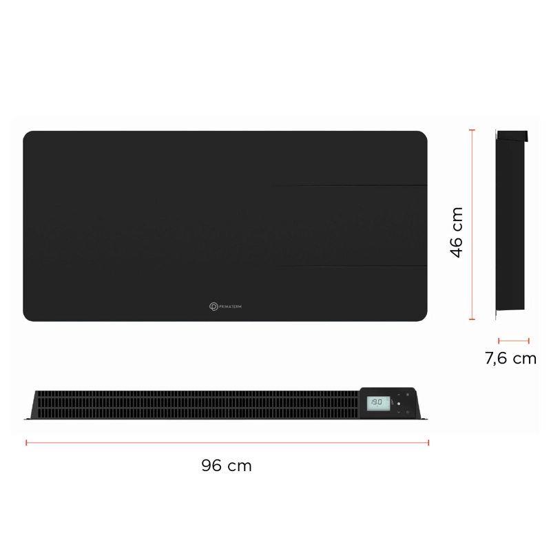 ESTUFA RADIADOR CALEFACTOR ÓNIX CERÁMICO WIFI ANTRACITA 2000W PRIMATERM - 6