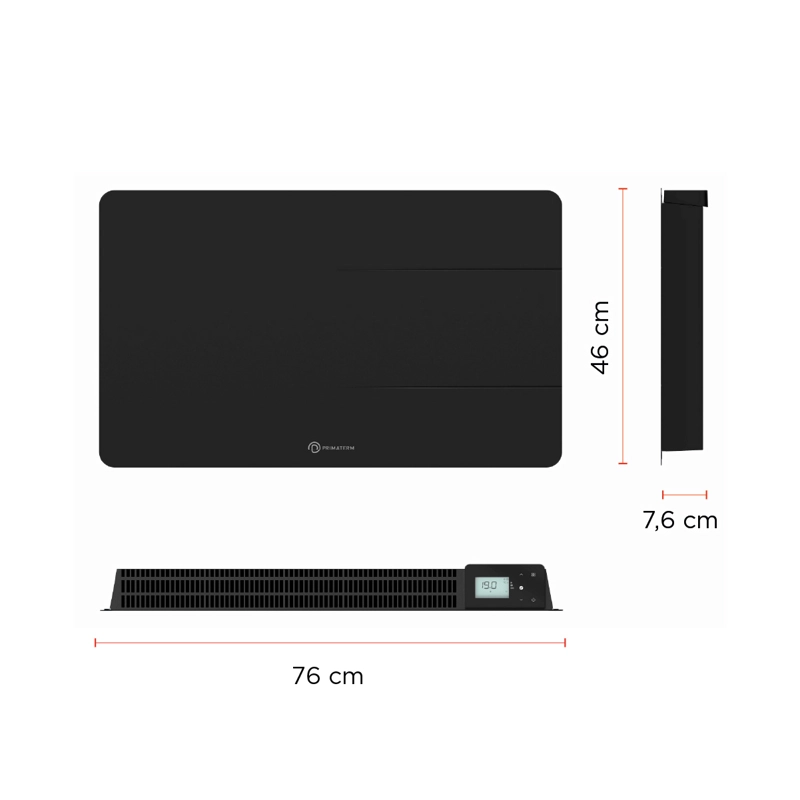 ESTUFA RADIADOR CALEFACTOR ÓNIX CERÁMICO WIFI ANTRACITA 1500W PRIMATERM - 6