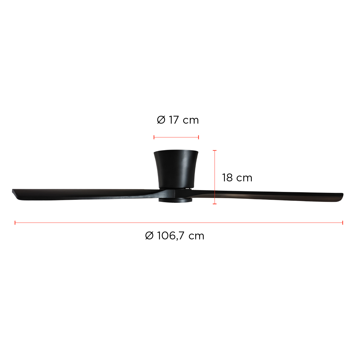 VENTILADOR DE TECHO HYDRA NEGRO 42” PRIMATERM - 4