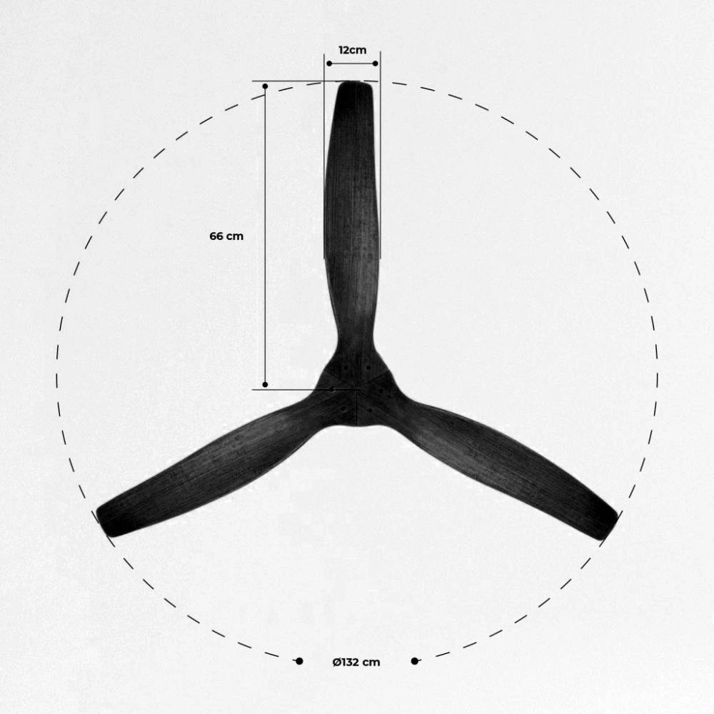 VENTILADOR DE TECHO AVIADOR NEGRO AJUSTABLE 52” PRIMATERM - 6
