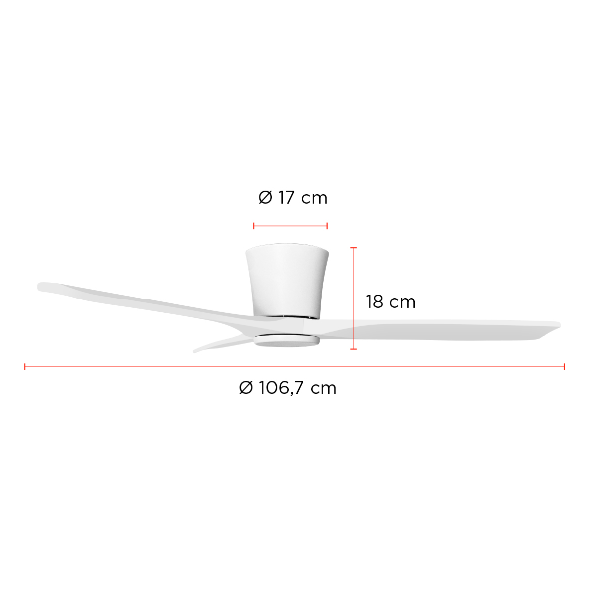 VENTILADOR DE TECHO HYDRA BLANCO 42” PRIMATERM - 4