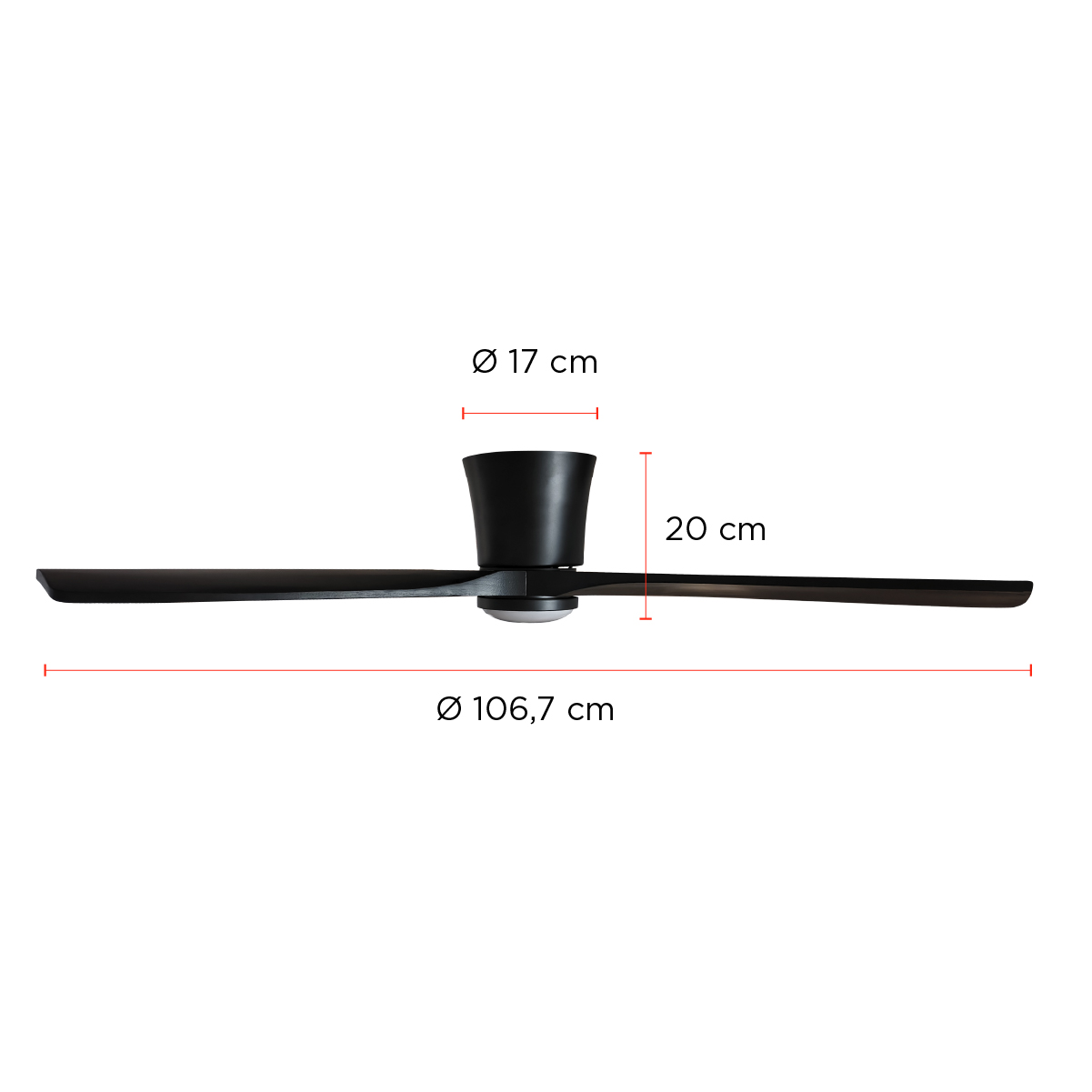 VENTILADOR DE TECHO FARO NEGRO CON LUZ LED 3 COLORES 42” PRIMATERM - 4