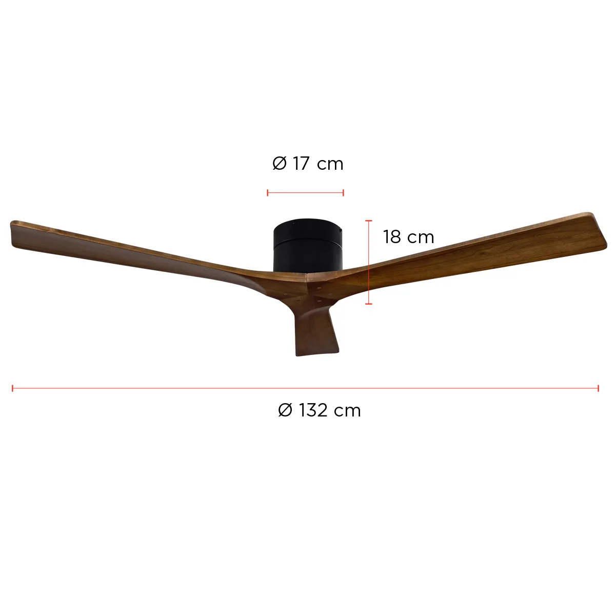 VENTILADOR DE TECHO BOSTON NOGAL 52” PRIMATERM - 4