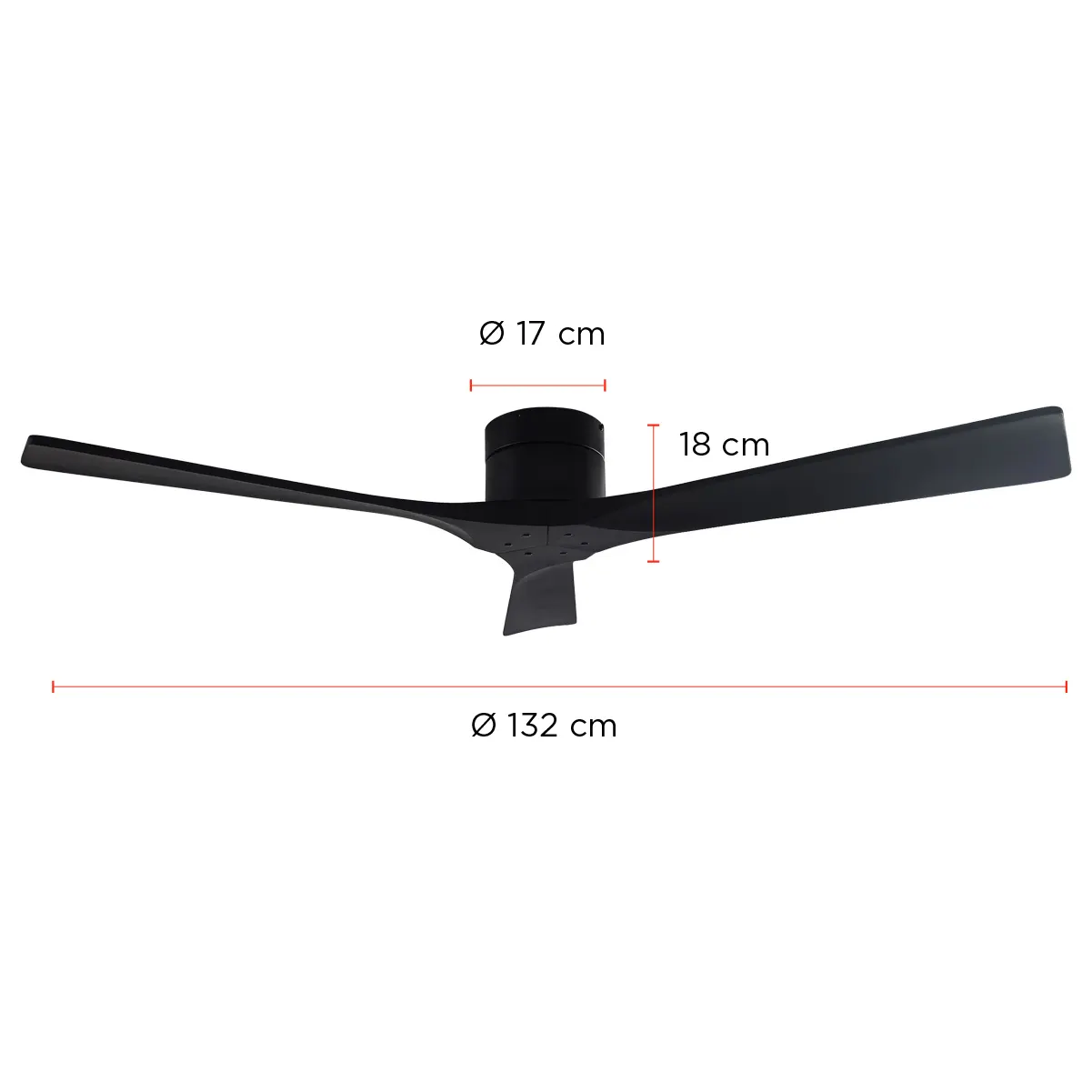VENTILADOR DE TECHO BOSTON NEGRO 52” PRIMATERM - 4