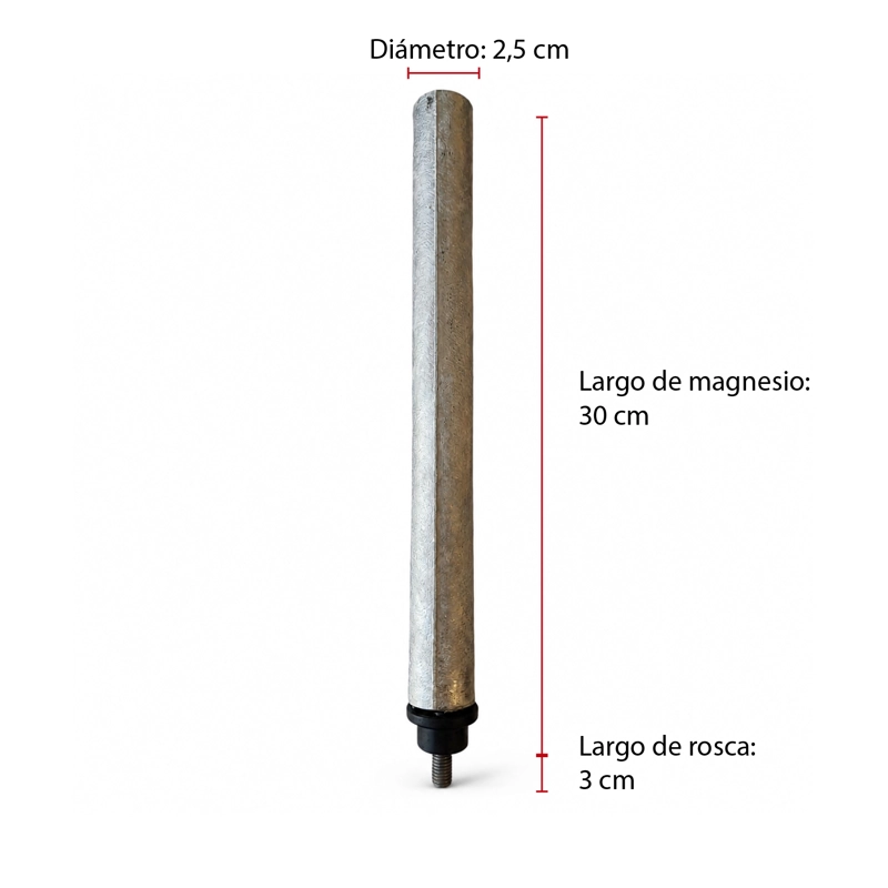 ANODO DE MAGNESIO PARA TERMOS PRIMATERM 80 A 200 LITROS - 2
