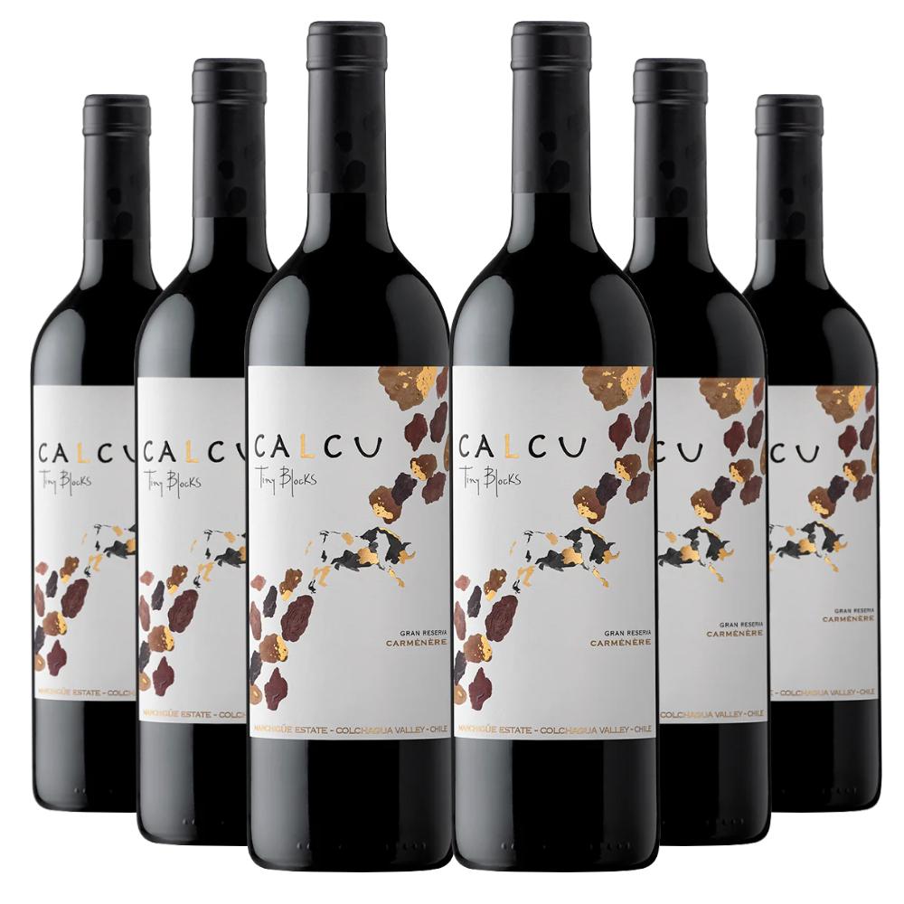 VINO TINTO CARMENERE CALCU BOTELLA VIDRIO 6 UN TINY BLOCKS - 1