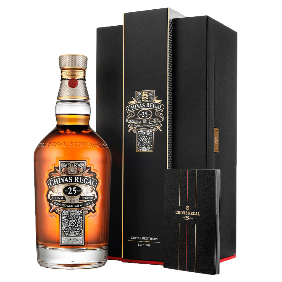 WHISKY CHIVAS REGAL BOTELLA VIDRIO 25 AÑOS SCOTCH - 1