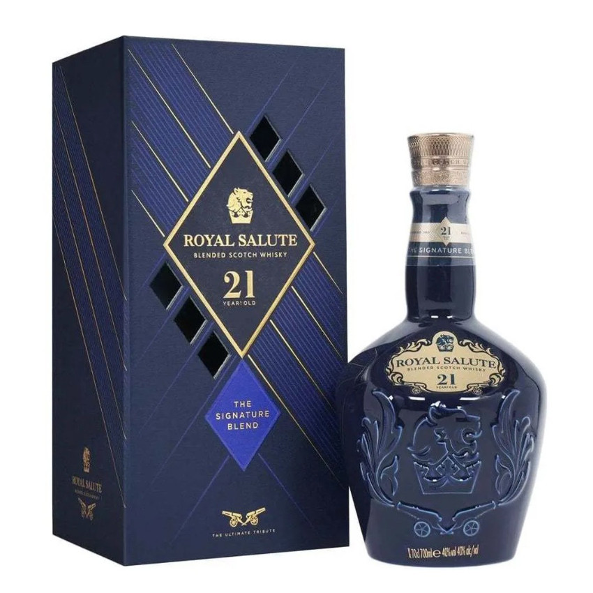 WHISKY CHIVAS REGAL BOTELLA VIDRIO ROYAL SALUTE 21 AÑOS SCOTCH - 1