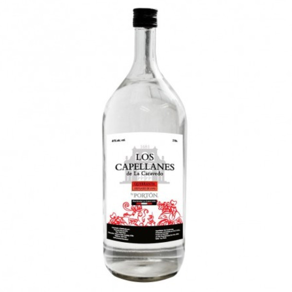 DESTILADO LOS CAPELLANES BOTELLA VIDRIO UVA LA CARAVEDO QUEBRANTA - 1