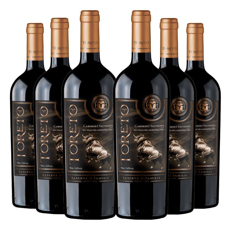 VINO TINTO CABERNET SAUVIGNON TORETO BOTELLA VIDRIO 6 UN RESERVA FAMILIA - 1