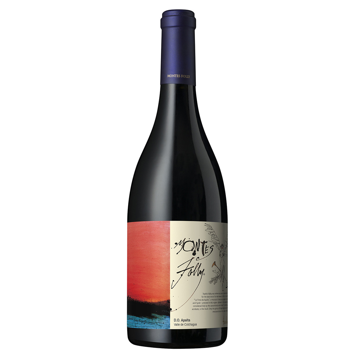 VINO TINTO SYRAH MONTES BOTELLA VIDRIO FOLLY - 1
