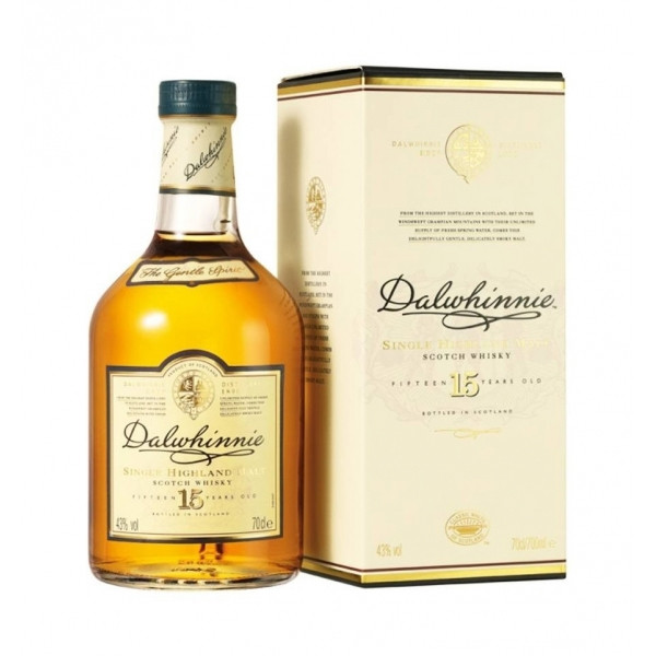 WHISKY SINGLE MALT DALWHINNIE BOTELLA VIDRIO 15 AÑOS - 1