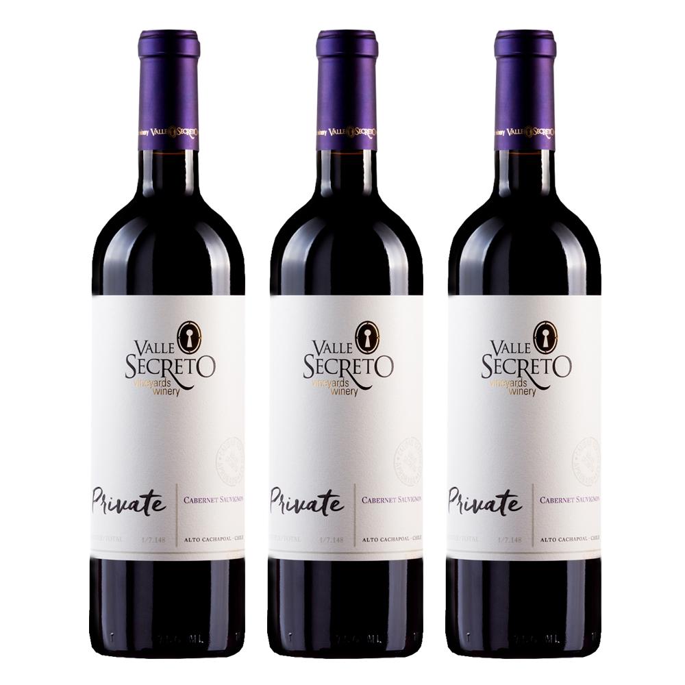 3 VINOS VALLE SECRETO PRIVATE CABERNET SAUVIGNON - ROJO - 1