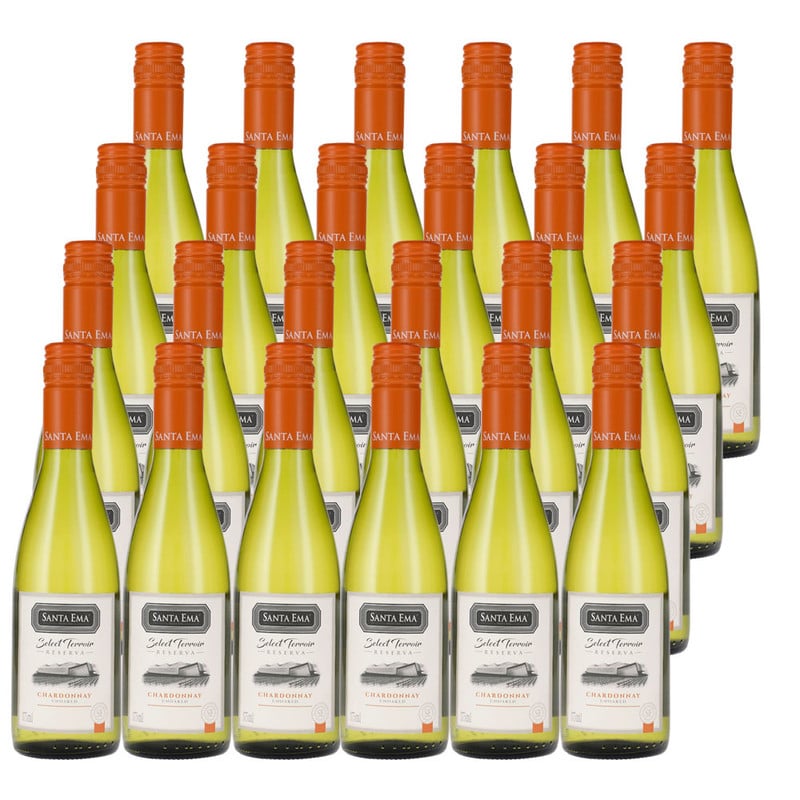 24 VINOS SANTA EMA SELECTED TERROIR CHARDONNAY 375 ML. - 1