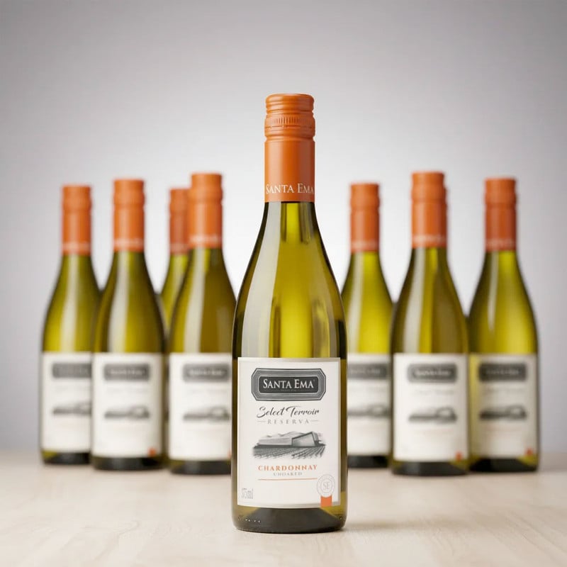 24 VINOS SANTA EMA SELECTED TERROIR CHARDONNAY 375 ML. - 3