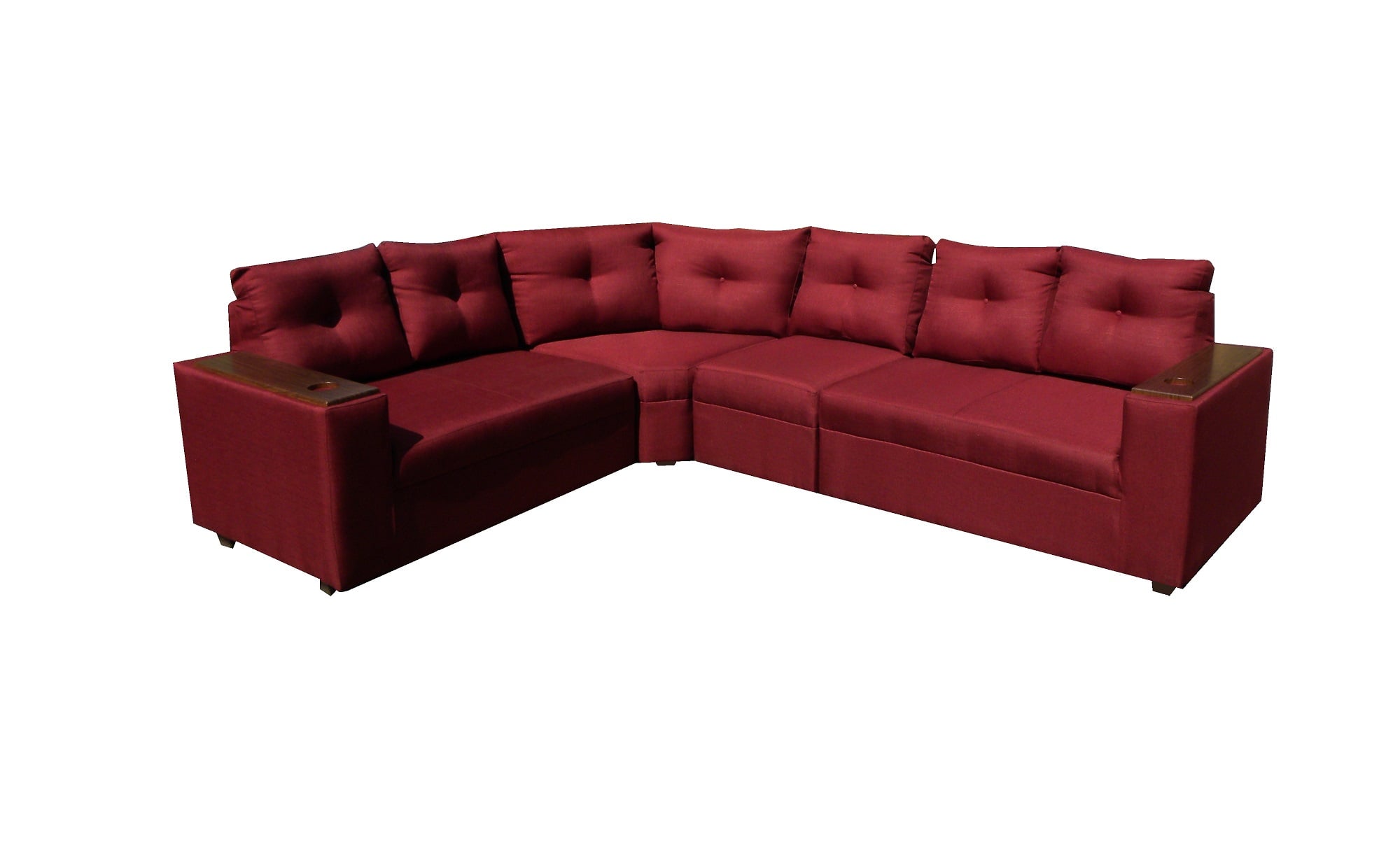 SECCIONAL ALMORE SPA WILSON 6 CUERPOS LINO ROJO - 1