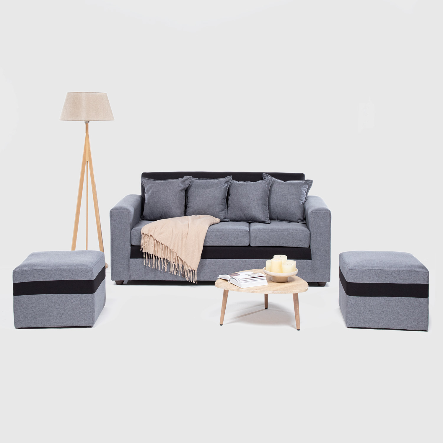 SOFA ALMORE SPA PARIS 2 POUF - 1