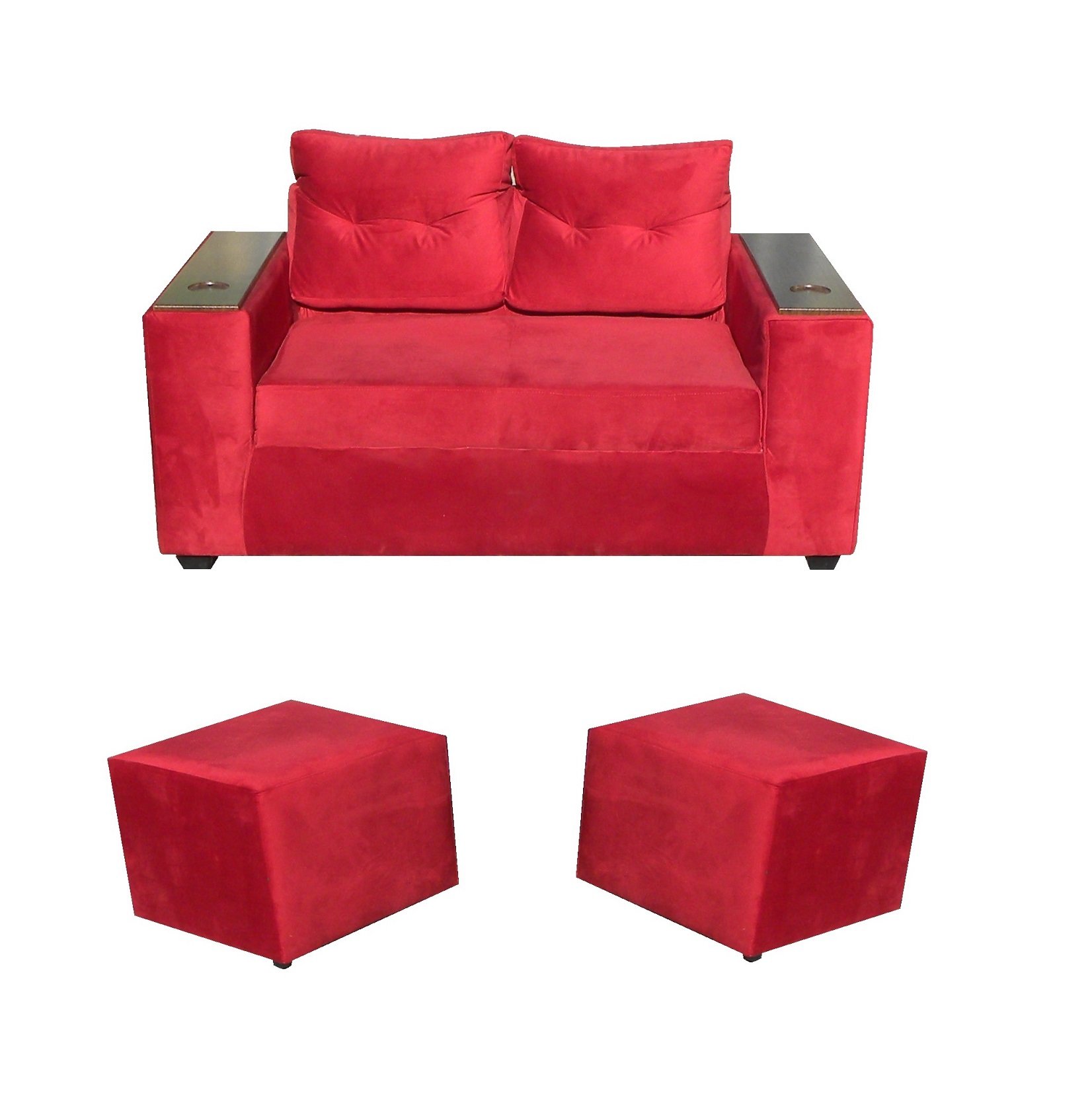 SOFA ALMORE SPA WILSON 3 CUERPOS LINO + 2 POUF - 1