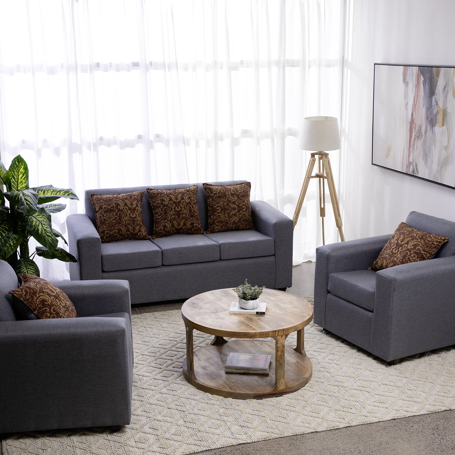 JUEGO LIVING ALMORE SPA PARIS TELA - 4