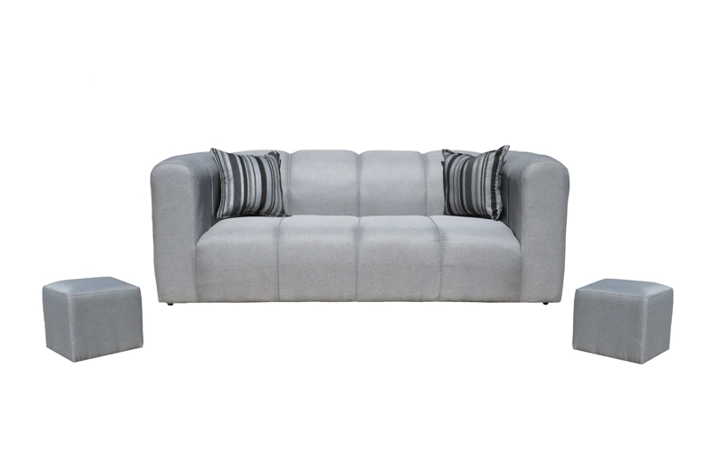 SOFA ALEJANDRA POUF GRIS - 1