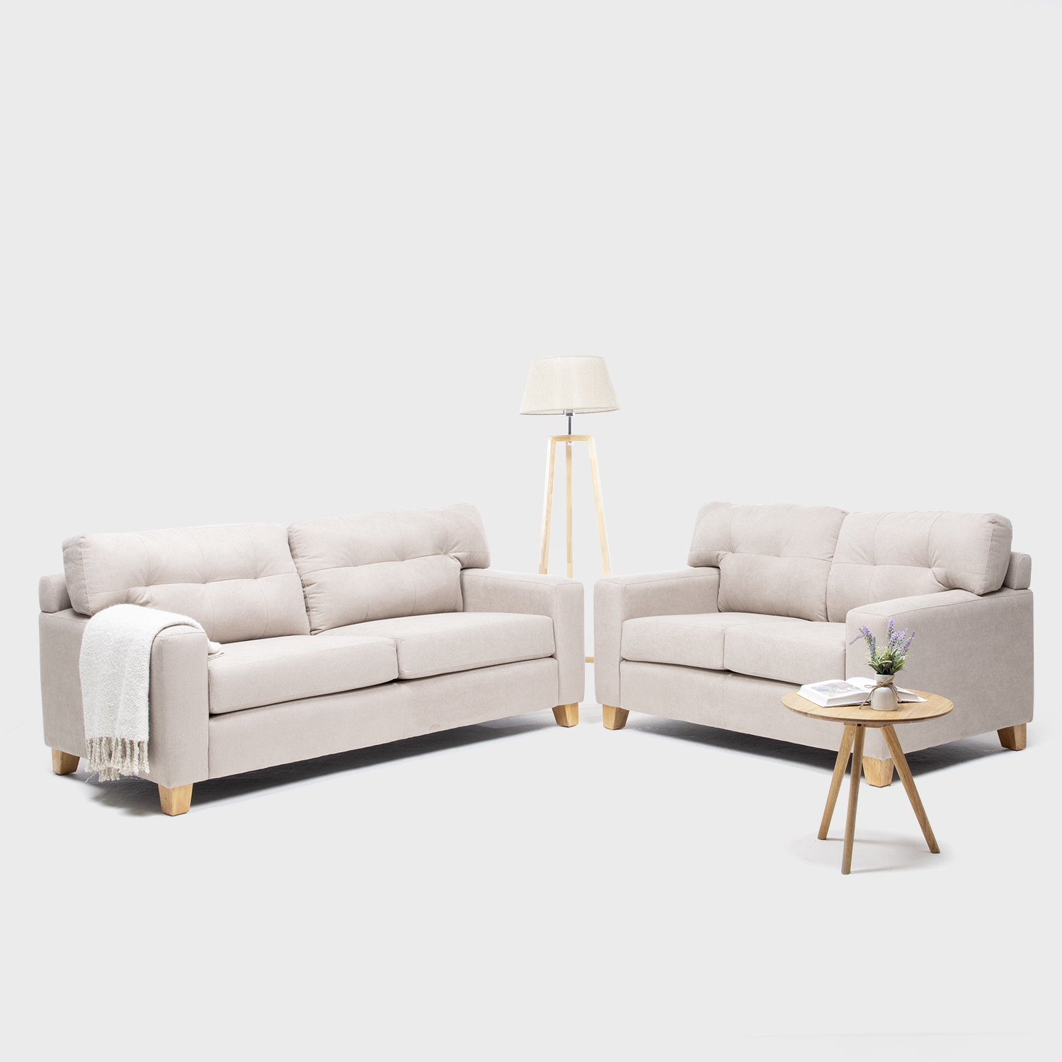 JUEGO DE LIVING ALMORE NIZA 32 CUERPOS BEIGE - 1