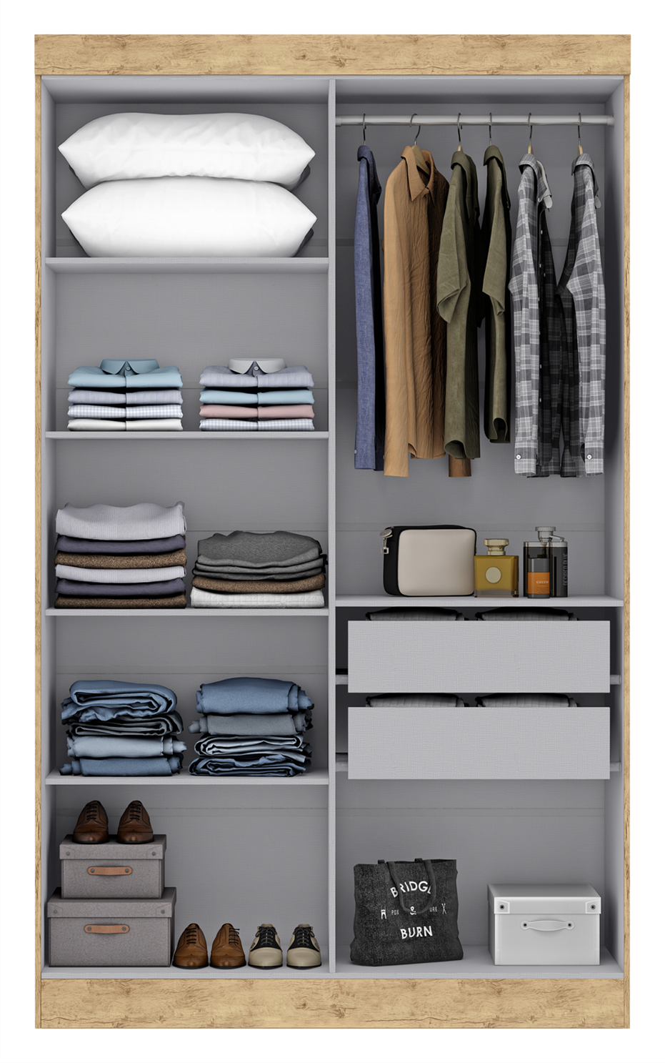 CLOSET ATLANTA 4 PTAS EN COLOR NEGRO - 2