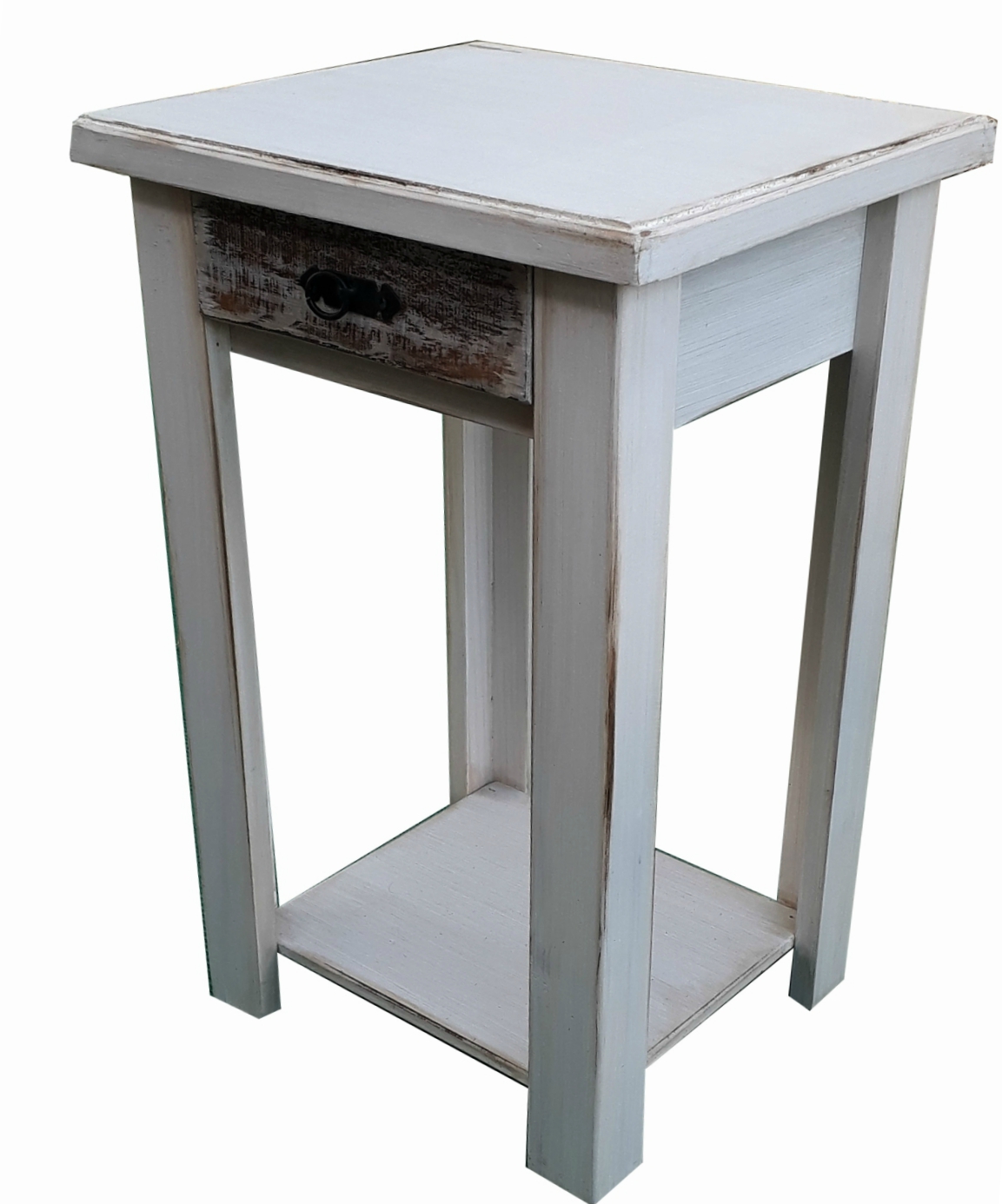 VELADOR BLANCO VINTAGE 1 CAJON DECAPADO - 2