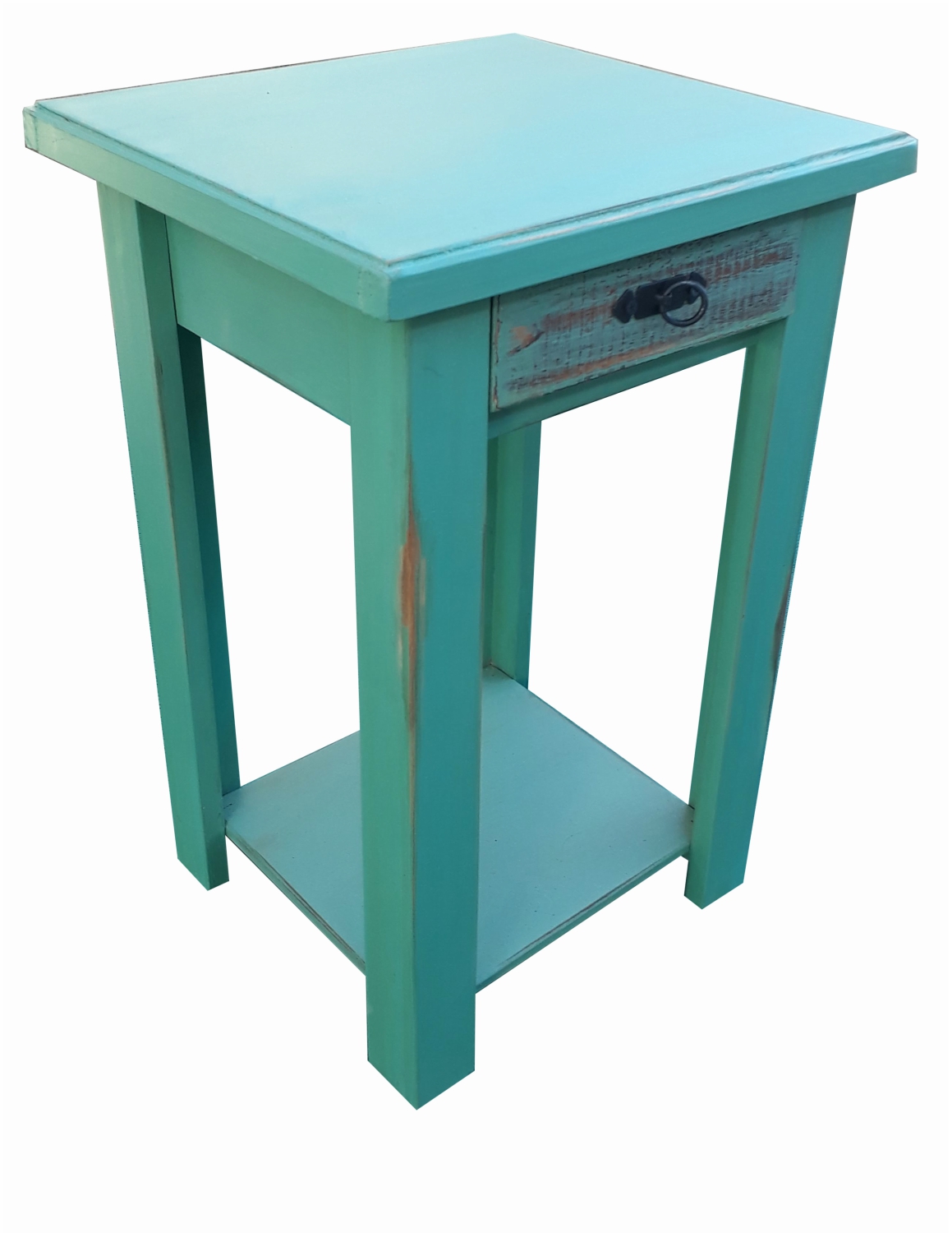 VELADOR TURQUESA VINTAGE UN CAJON RUSTICO - 2