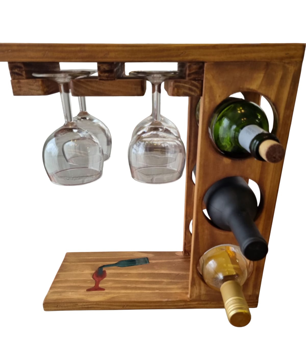 CAVA 3 BOTELLAS CON COPERO DISEÑO RESINA - 2
