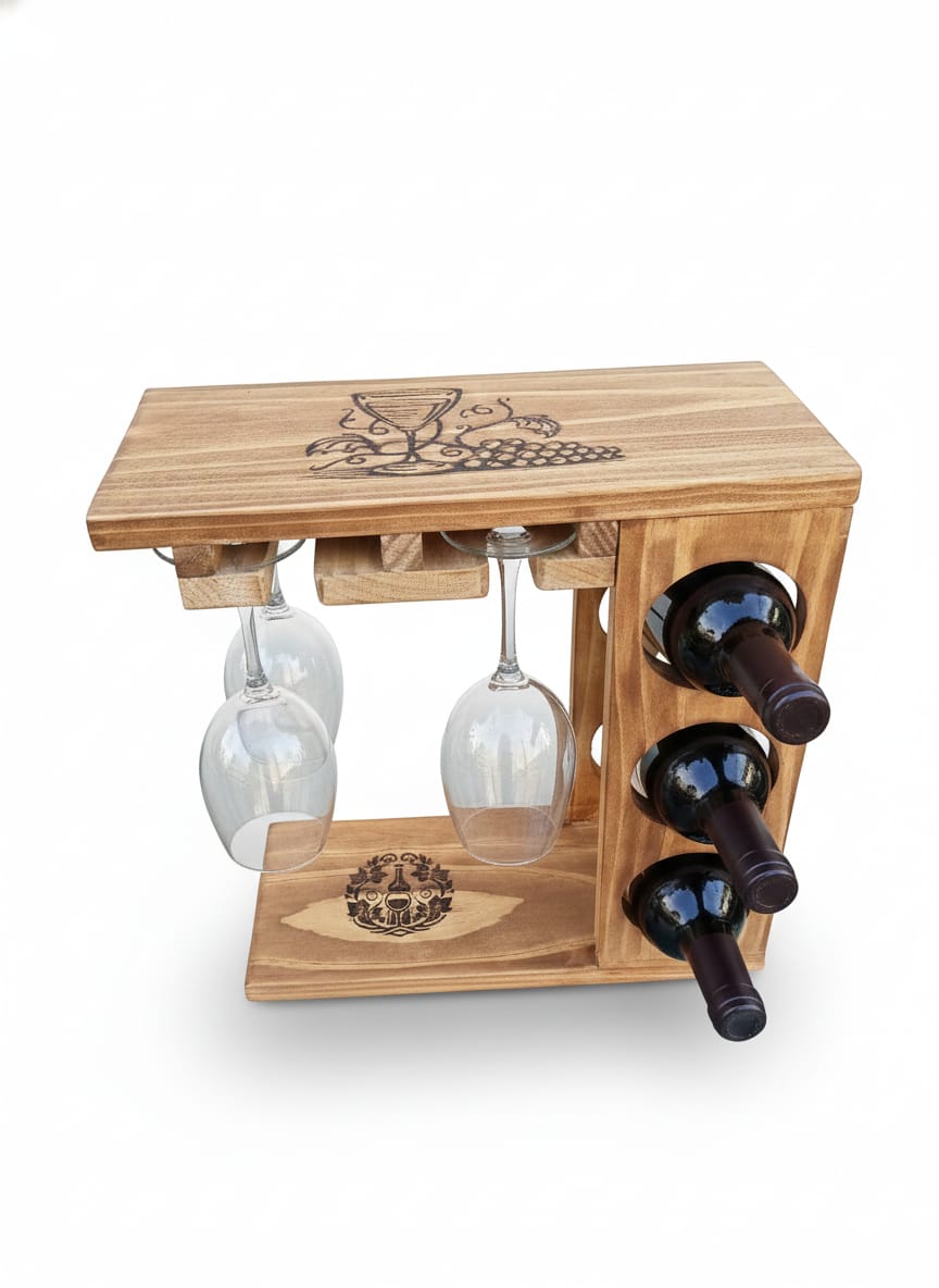 CAVA 3 BOTELLAS CON COPERO GRABADA - 2