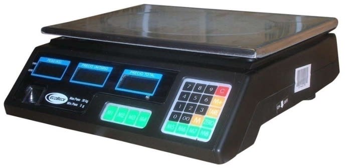 BALANZA PESO PRECIO IMPORTE SOBREMESA ECOBECK CAPACIDAD 30KG X 5GR VISOR - 1