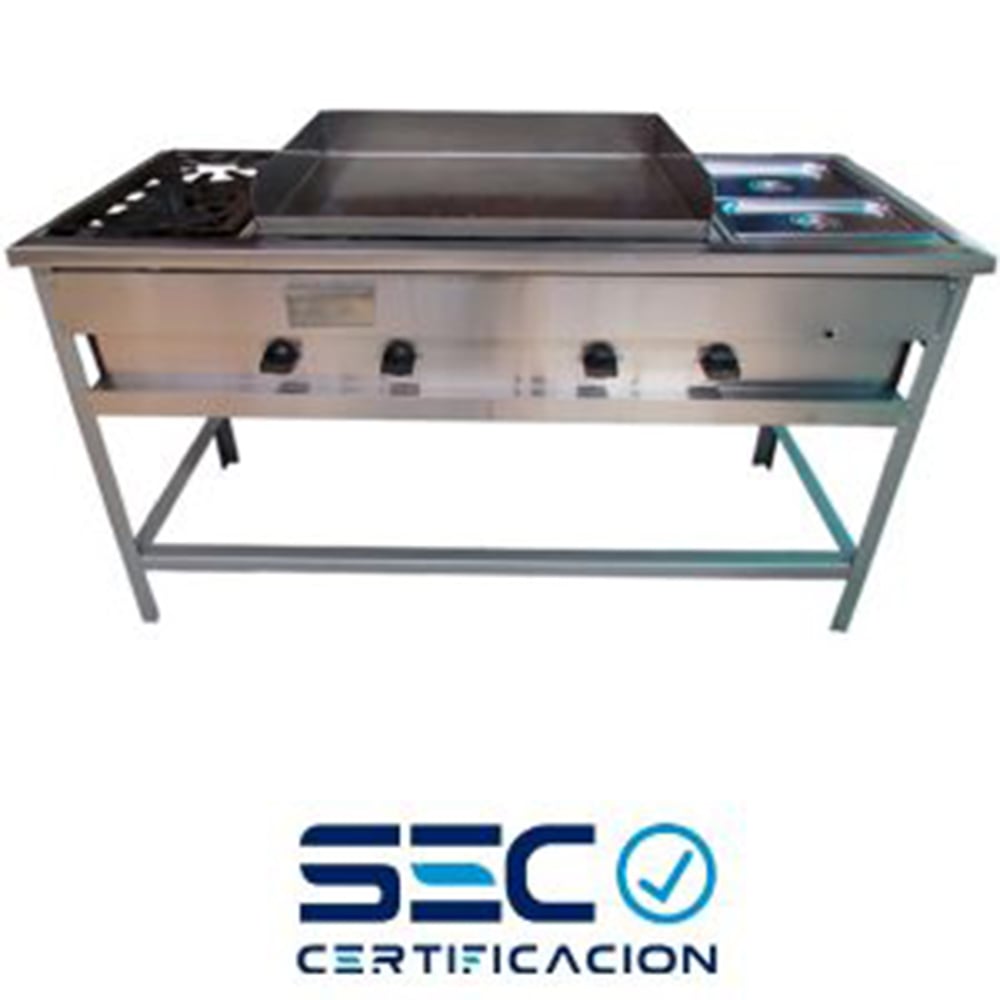 LONCHERA PLANCHA CHURRASQUERA 50 X 70 CM DE ACERO - 1
