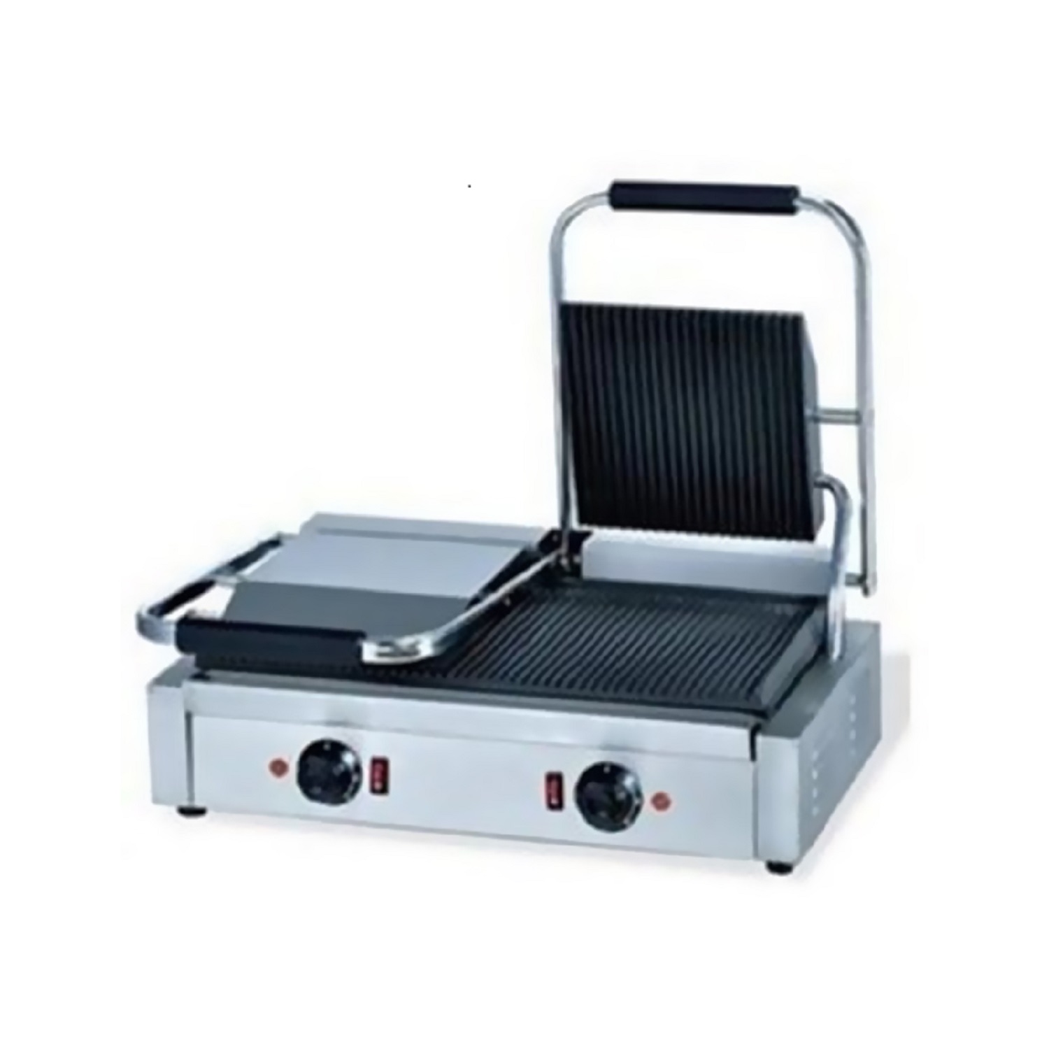 PLANCHA ECOBECK HEG-813 DOBLE CONTACTO PANINI ACANALADA - 1