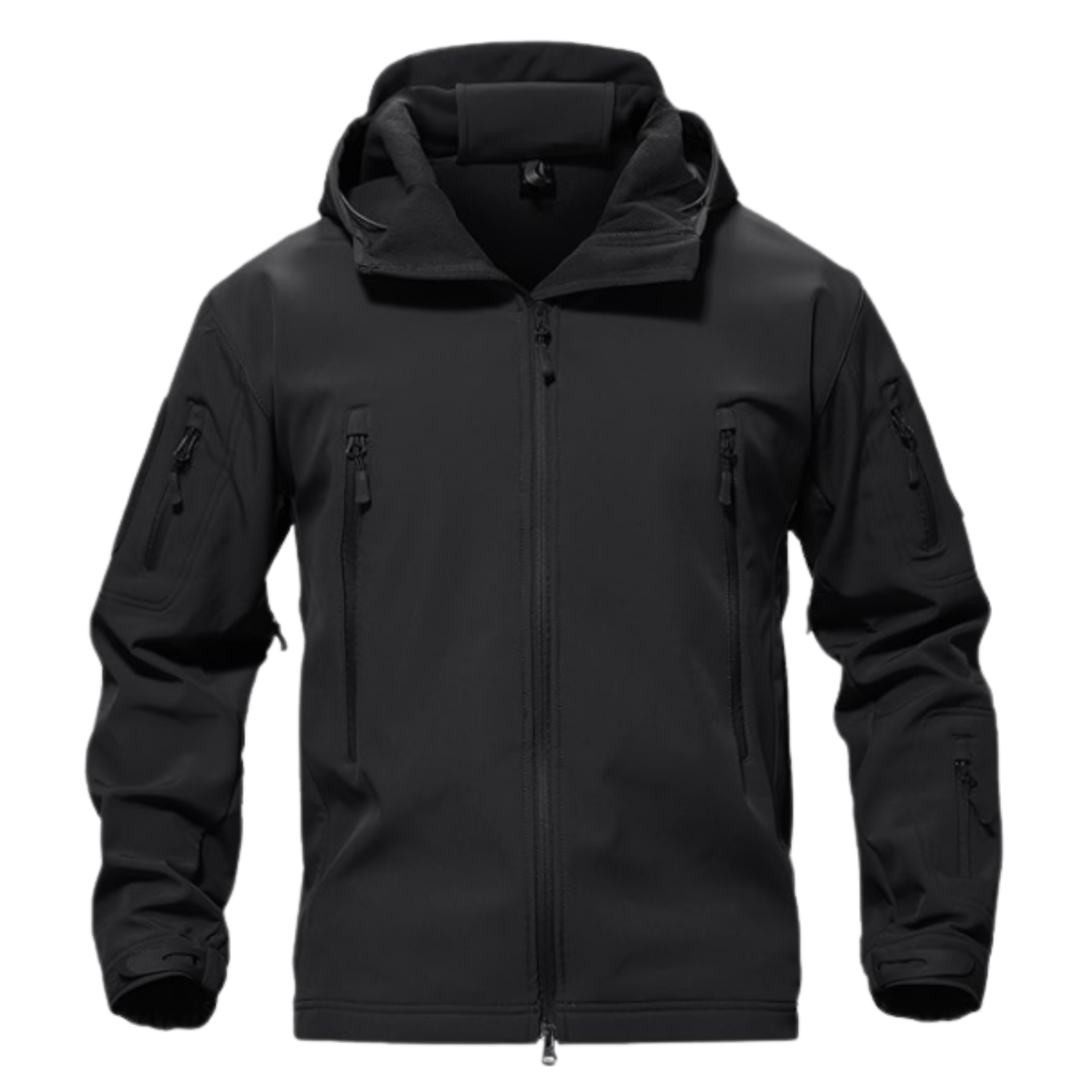 CHAQUETA SOFTSHELL TACTICA MILITAR CON CAPUCHA IMPERMEABLE - 1