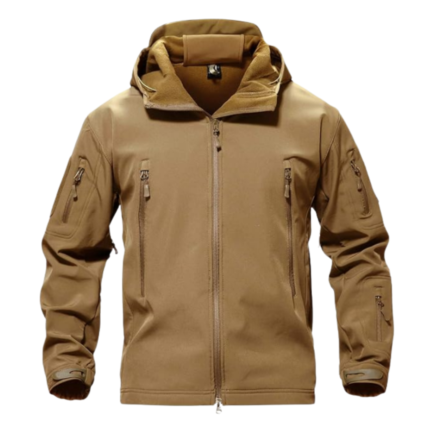 CHAQUETA SOFTSHELL TACTICA MILITAR CON CAPUCHA IMPERMEABLE - 1