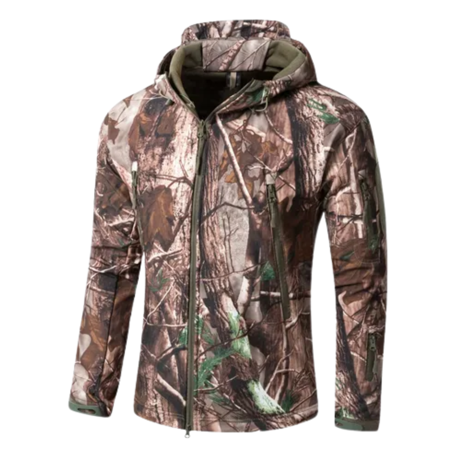 CHAQUETA SOFTSHELL TACTICA MILITAR CON CAPUCHA IMPERMEABLE - 1
