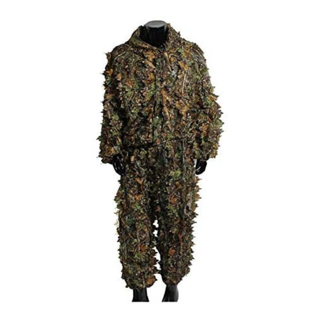TRAJE CAMUFLAJE GHILLIE 3D HOJAS WOODLAND EKOL - 1