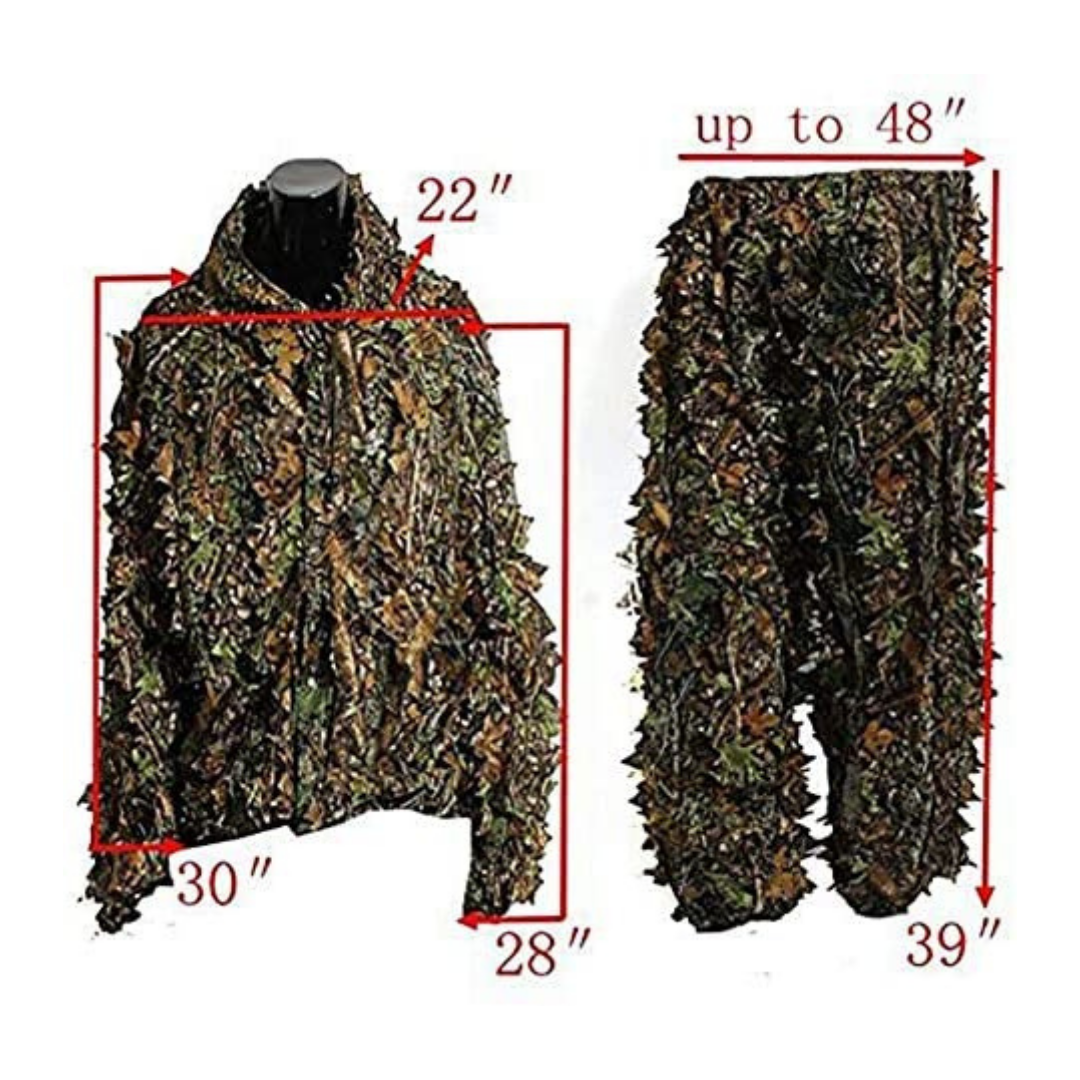 TRAJE CAMUFLAJE GHILLIE 3D HOJAS WOODLAND EKOL - 2