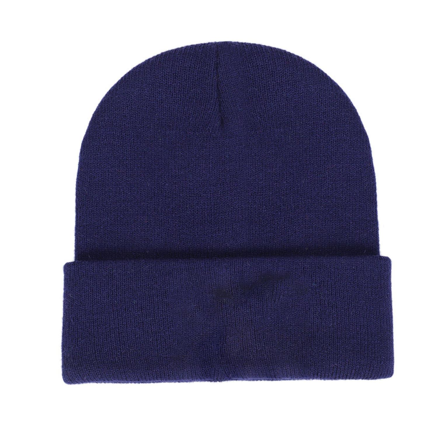 GORRO BEANIE DE LANA ADULTO CON DOBLEZ FORRO POLAR - 1