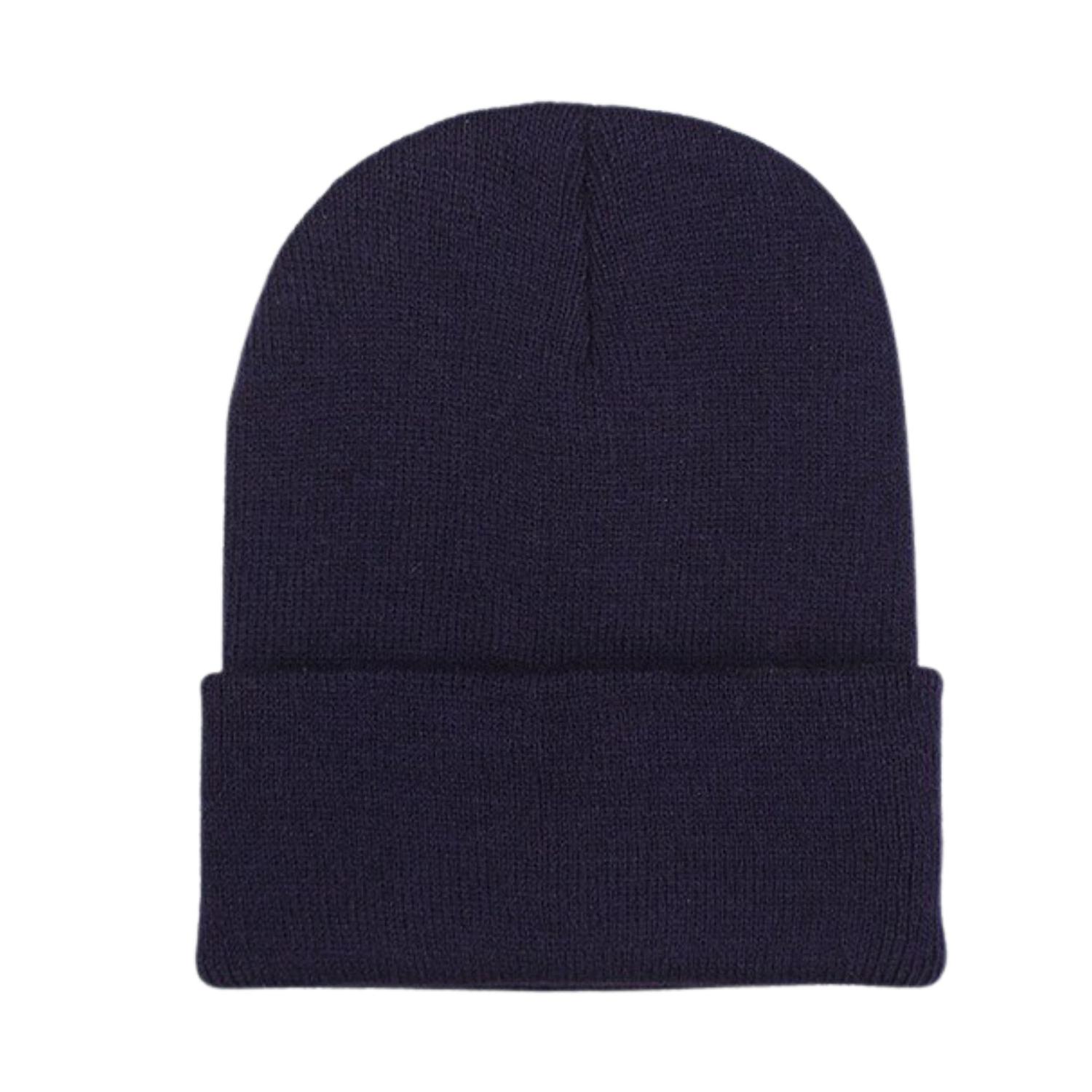GORRO BEANIE DE LANA ADULTO CON DOBLEZ FORRO POLAR - 4