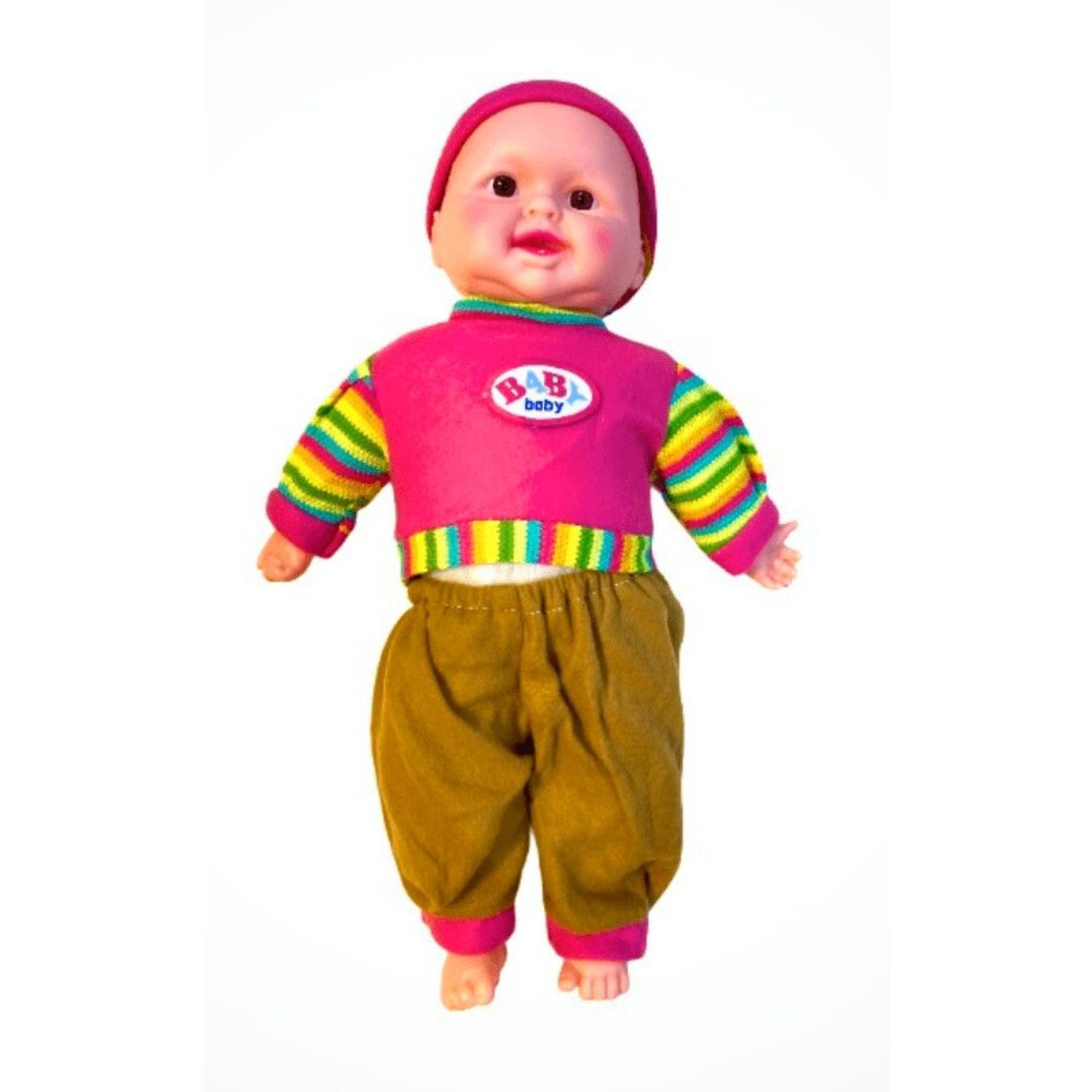 MUÑECO EKOI ROJO BEBE GRANDE JUGUETE ROPITA GORRO - 1