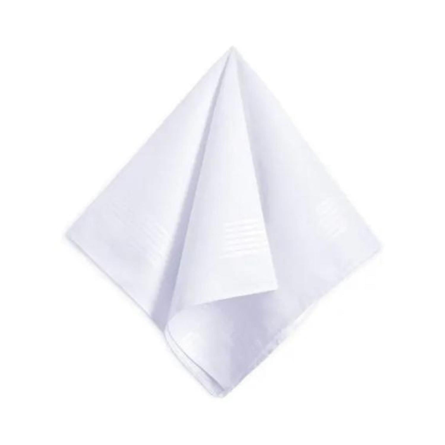 PAÑUELO DE TELA BLANCO PARA DESFILE ALGODÓN Y POLIÉSTER - 3