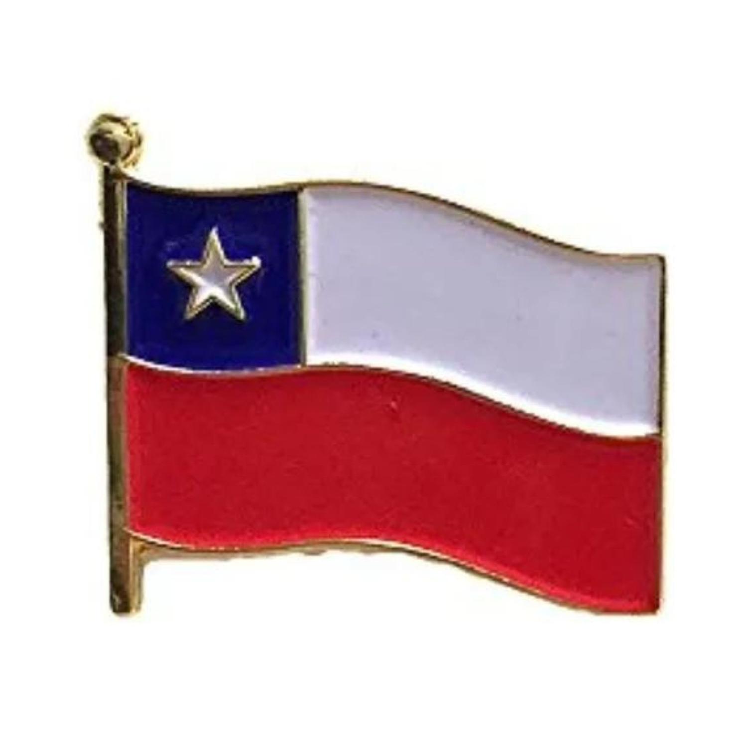 PACK 4 PIOCHA EKOI PIN ROJO BANDERA CHILENA METÁLICA BOTÓN CHILE - 3