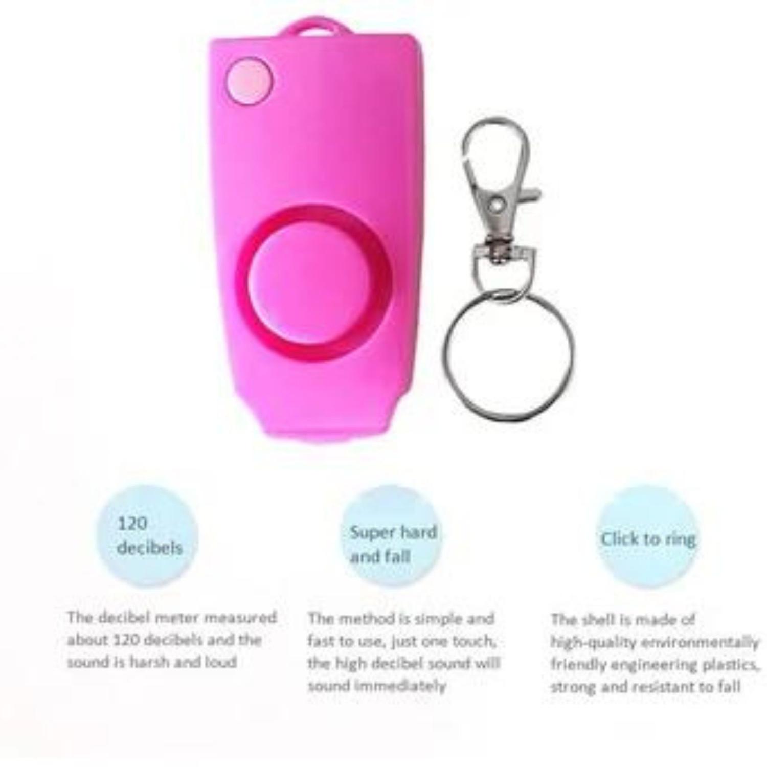 ALARMA EKOI PERSONAL AUTODEFENSA ROBO SEGURIDAD EMERGENCIA 130DB TAMAÑO TALLA ÚNICA ROSA LLAVERO - 7