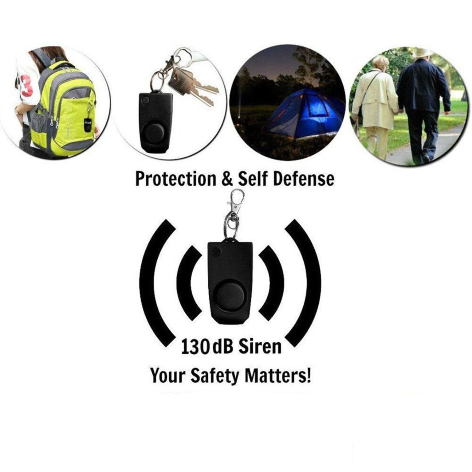 ALARMA EKOI PERSONAL AUTODEFENSA ROBO SEGURIDAD EMERGENCIA 130DB TAMAÑO TALLA ÚNICA NEGRO LLAVERO - 9