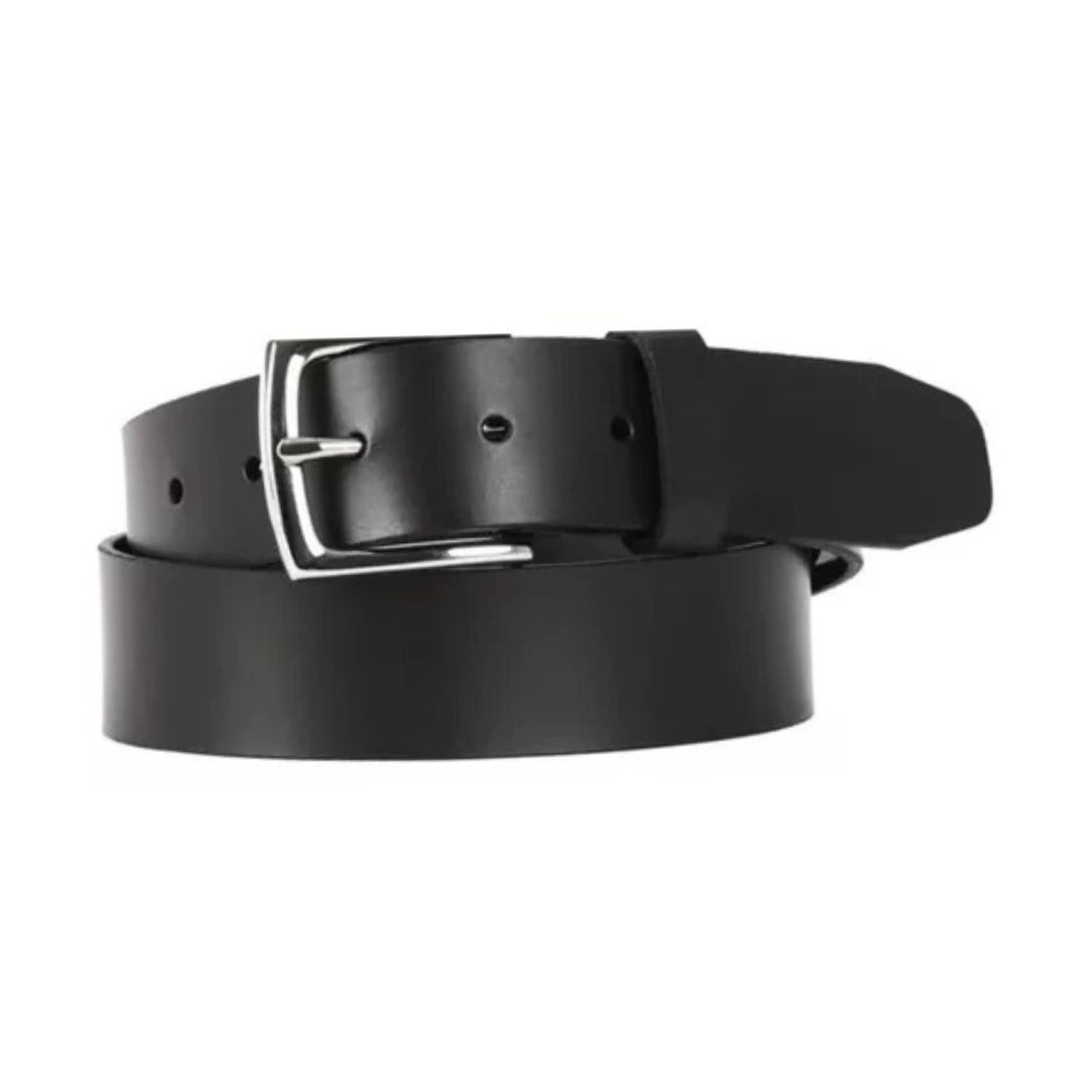 CINTURÓN CUERO - UNISEX HEBILLA METALIZADA - 1
