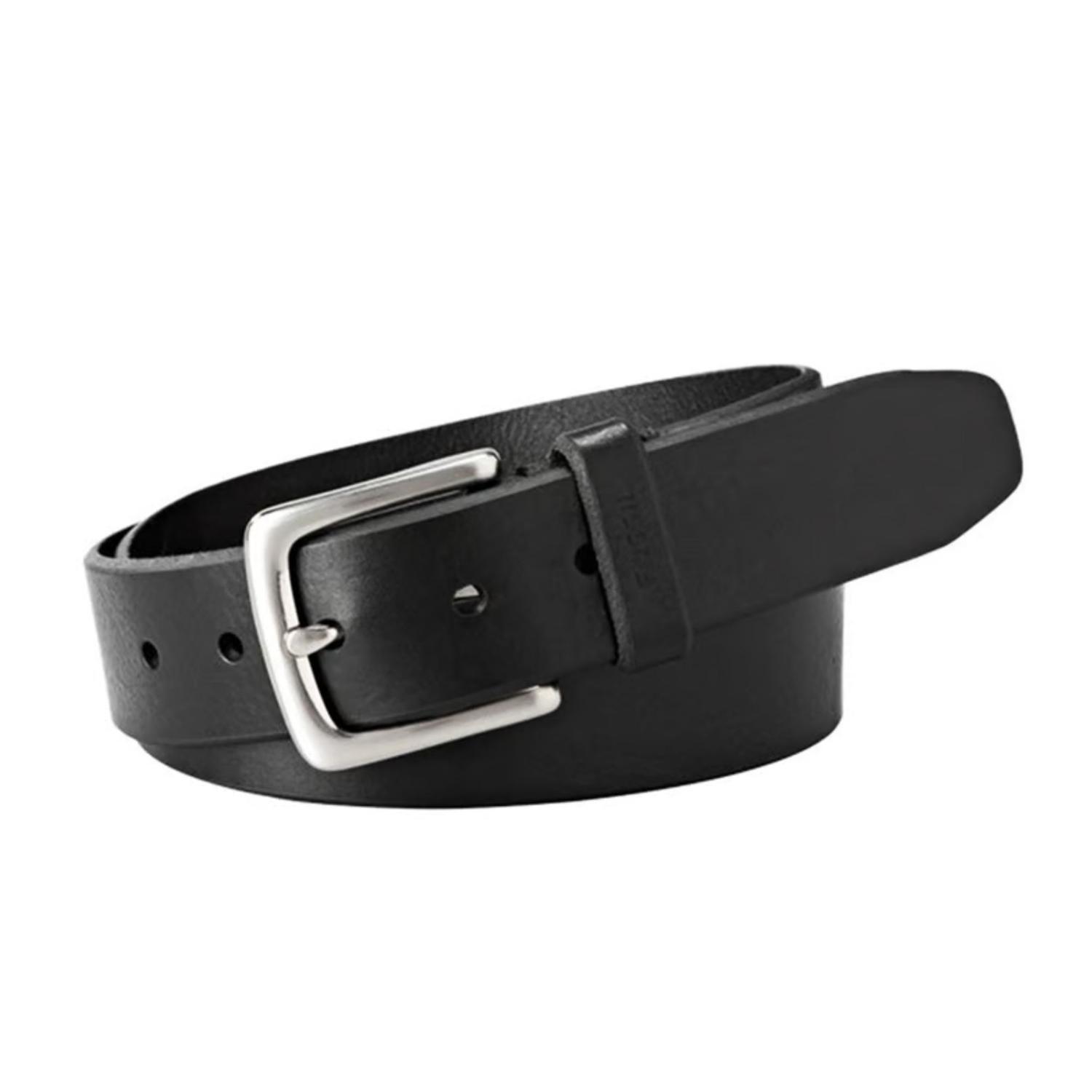 CINTURÓN CUERO - UNISEX HEBILLA METALIZADA - 2