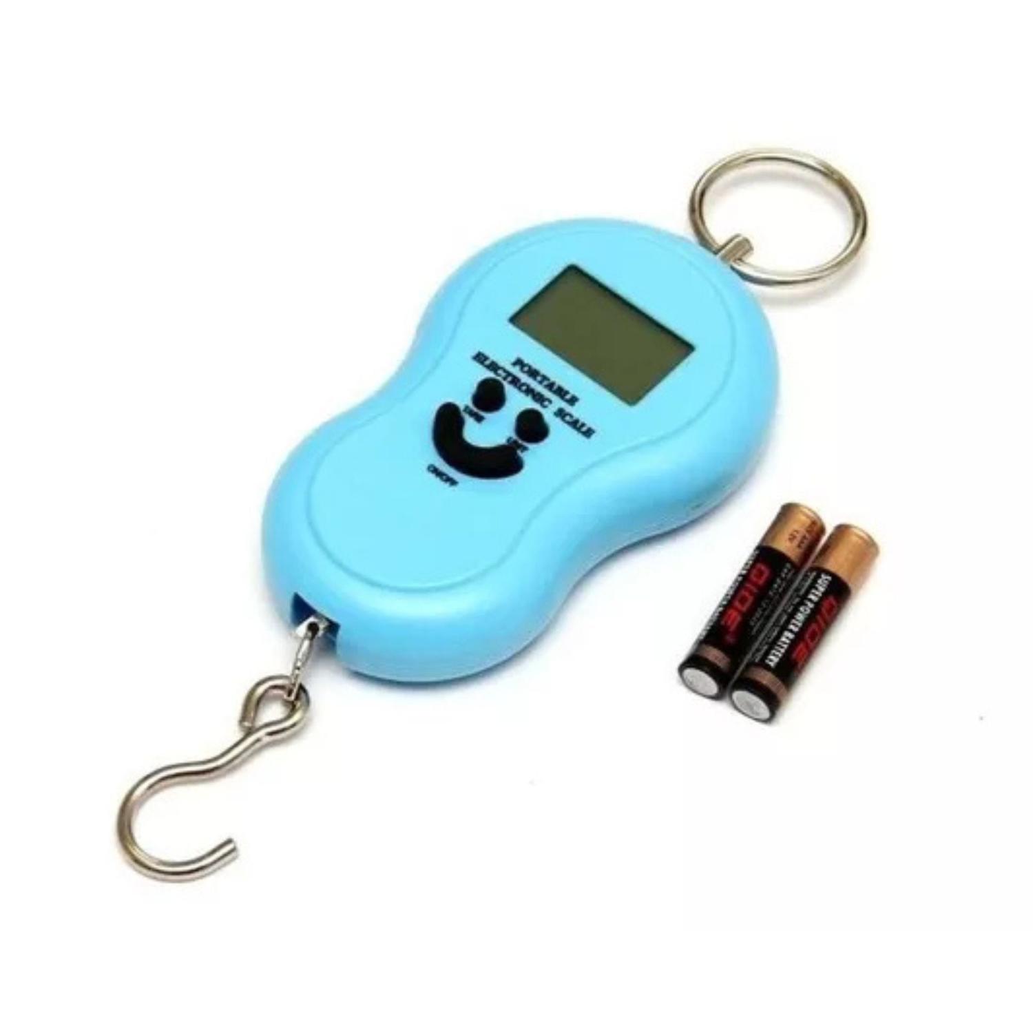 BALANZA ELECTRÓNICA PORTÁTIL DIGITAL COLGANTE EQUIPAJE VIAJE AZUL TAMAÑO TALLA ÚNICA - 2