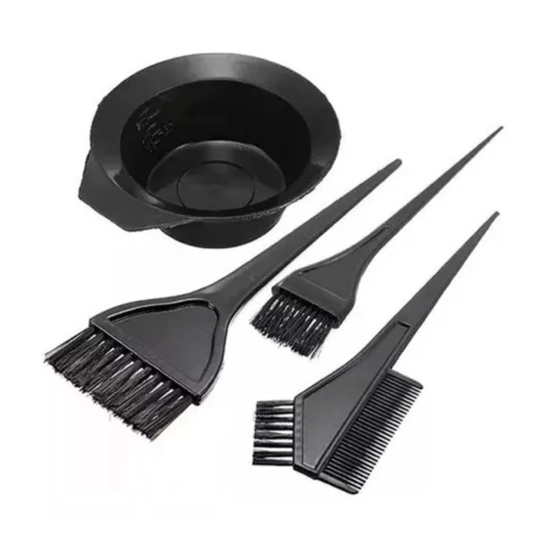 KIT DE PELUQUERÍA POCILLO + 3 BROCHAS PELUQUERÍA TEÑIR PELO - 1