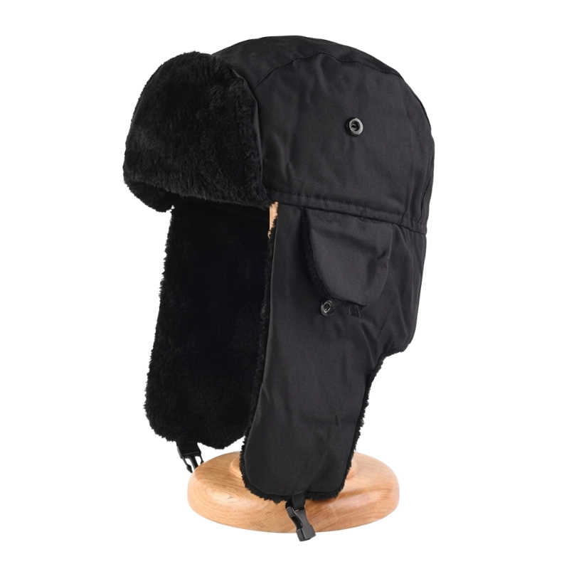GORRO RUSO UNISEX CÁLIDO DE LONA INVIERNO MODO AVIADOR - 2